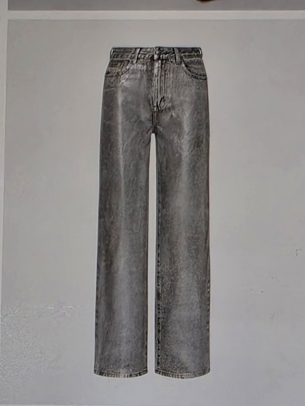 Steve Madden Women's Wide Leg Jeans in Light Gray Wash - Picture 2 of 6